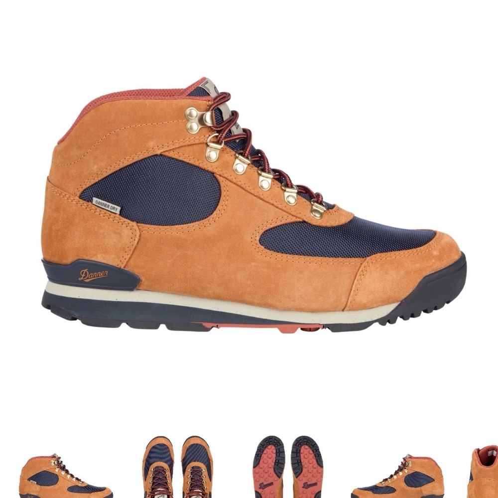 Danner Men's Tan and Navy Hiking Boots